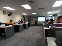 Keivn Charles teaching the On-Site One Week Responsible Officer class at Camp Henry, Korea